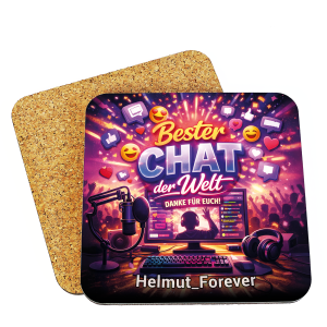 Korkuntersetzer "Bester Chat der Welt"