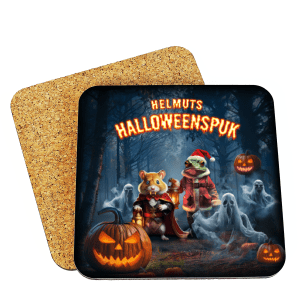 Korkuntersetzer "Helmuts Halloweenspuk" (Version 2)