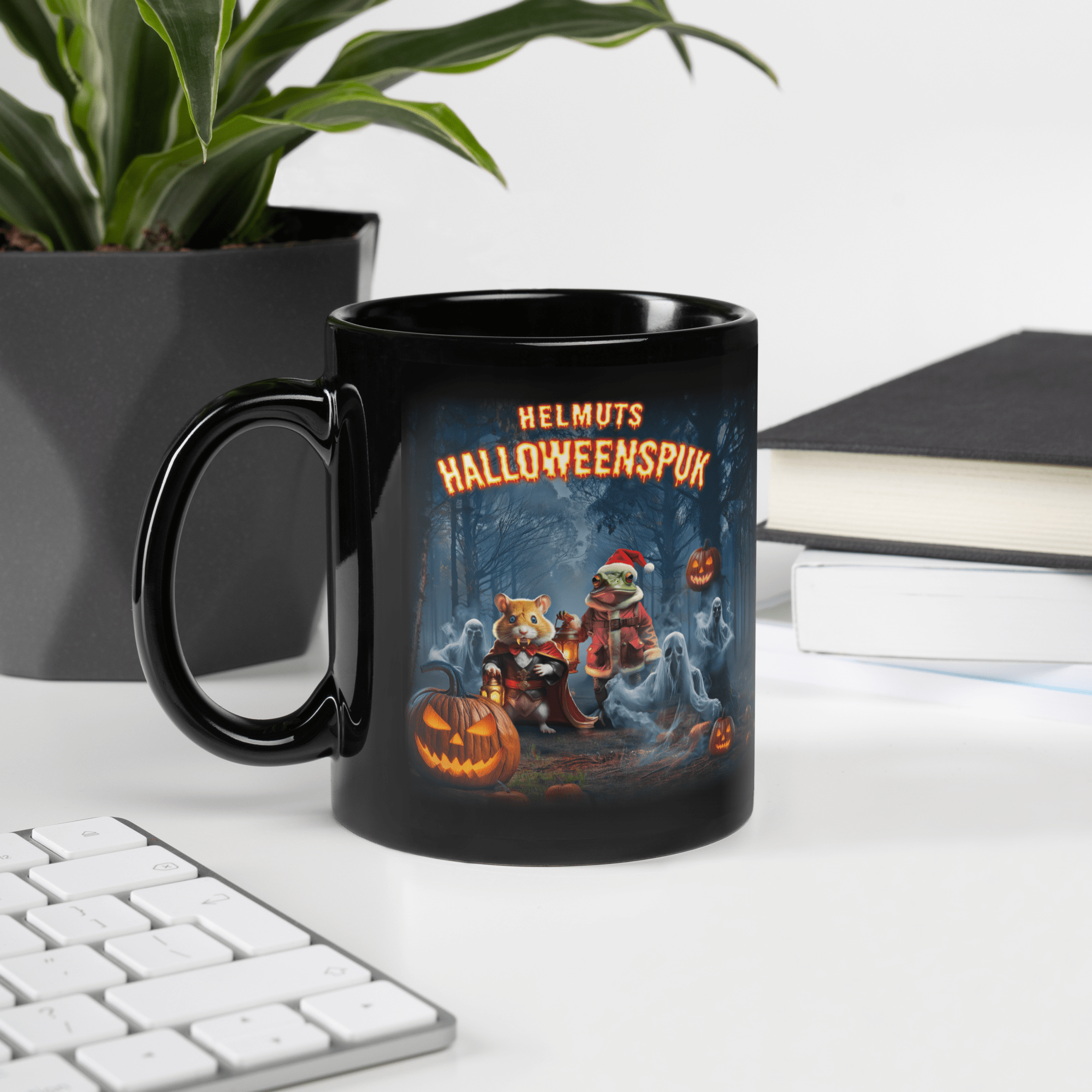 Helmuts Halloweenspuk - Tasse schwarz – Bild 5