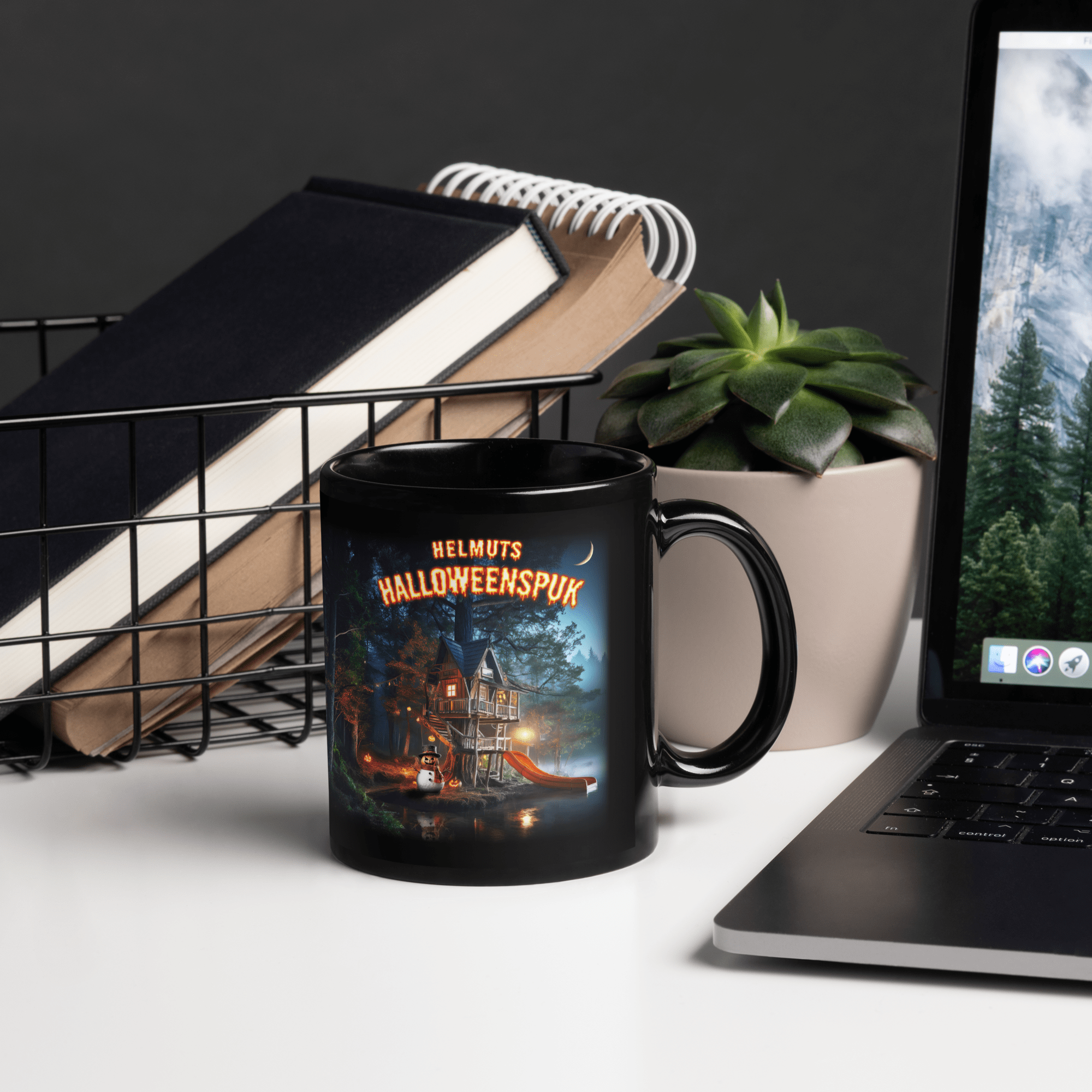 Helmuts Halloweenspuk - Tasse schwarz – Bild 4